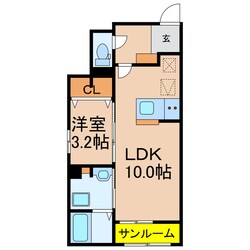 マーベラス勝川K Ⅴの物件間取画像